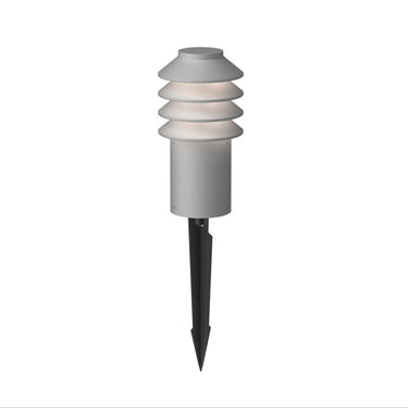 Bysted garden pathway light in aluminum with spike mount louis poulsen packshot