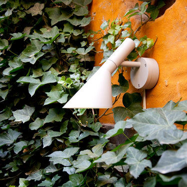 Arne Jacobsen 'AJ 50' Outdoor Wall Light for Louis Poulsen Two Enlighten white outdoor lifestyle 