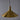 Gold pendant light against a gray background