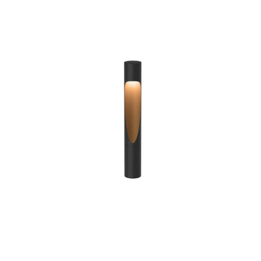 Louis poulsen Black flindt garden pathway cylindrical light fixture on a white background