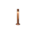 Louis poulsen short flindt cylindrical corten red pathway light fixture on a white background