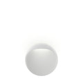 White circular metal wall light on a white background