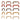 Set of colorful kiliim fabric-covered benches on a white background