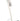 Modern floor lamp with white shade and gold metal legs on a white background