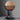 smoke grey glass gelato portable lamp by carlo nason on a gray background
