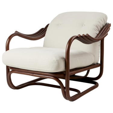 Poltrona Tria Lounge Chair in Rattan by Carlo de Carli for GUBI