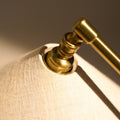 Gräshoppa Table Lamp in Brass with Canvas Shade by Greta M. Grossman for GUBI Two Enlighten detail 