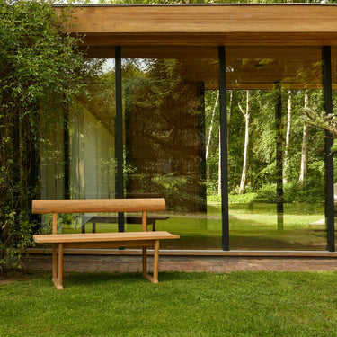 Hugo Passos Outdoor 'Banco' Teak Bench for Skagerak Two Enlighten 