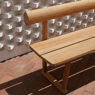Hugo Passos Outdoor 'Banco' Teak Bench for Skagerak Two Enlighten 