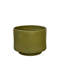 V3518 Monumental 1960s Gainey Olive Green Speckle Glazed Ceramic Planter