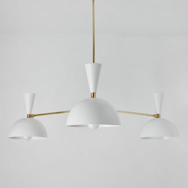 Large Three-Cone 'Lola II' Chandelier for Two Enlighten