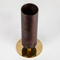 aubock cylindrical brass vase and brass base