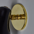 V3478 1960s Black & Brass Wall Lamp Attributed to Jacques Biny for Two Enlighten