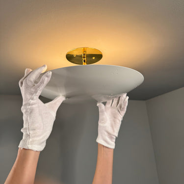 installing white rey flush mount 14 inches