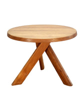 Pierre Chapo 'T21 Sfax' Handcrafted Wood Table for Two Enlighten