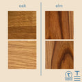 Pierre Chapo 'T21 Sfax' Handcrafted Wood Table wood sample tiles for Two Enlighten