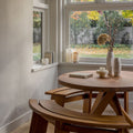 Pierre Chapo 'T21 Sfax' Handcrafted Wood Table in dinning room for Two Enlighten