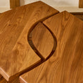 Pierre Chapo 'T22 Bow' Handcrafted Modular Low Table in Elm detail for Two Enlighten