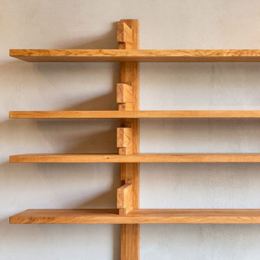 Pierre Chapo 'B17' Handcrafted Wood Shelf Detail for Two Enlighten