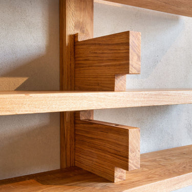 Pierre Chapo 'B17' Handcrafted Wood Shelf detail for Two Enlighten