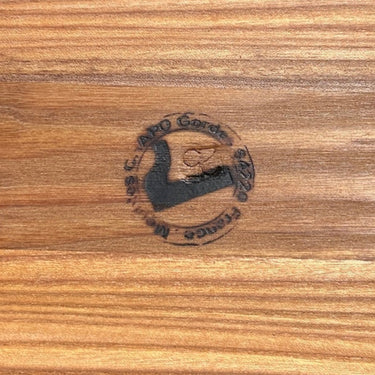 Pierre Chapo 'B17' Handcrafted Wood Shelf Stamp Mark for Two Enlighten