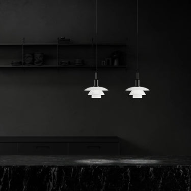 Poul Henningsen PH 3/3 Pendant Lamp for Louis Poulsen Two Enlighten all glass lifestyle 