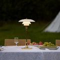 PH 2/1 portable brass able lamp louis poulsen poul henningsen two enlighten outdoor dining 