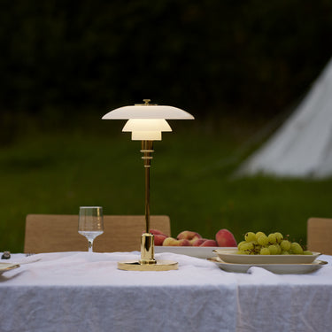 PH 2/1 portable brass able lamp louis poulsen poul henningsen two enlighten outdoor dining 