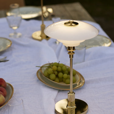PH 2/1 portable brass able lamp louis poulsen poul henningsen two enlighten outdoor dining 