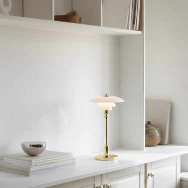 PH 2/1 portable brass able lamp louis poulsen poul henningsen two enlighten lifestyle bookshelf