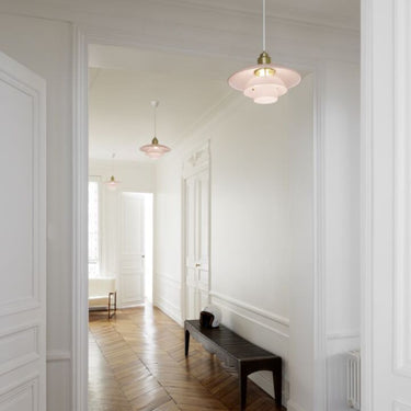 Poul Henningsen 'PH '3½-3' Glass Pendant for Louis Poulsen Two Enlighten hallway lifestyle