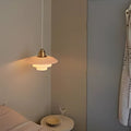 Poul Henningsen 'PH '3½-3' Glass Pendant for Louis Poulsen Two Enlighten pale rose bedside 
