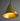 Gold cone-shaped pendant light on a gray background