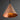 copper conical pendant in unpolished raw metal against a grey background with black cord