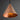 copper conical pendant in unpolished raw metal against a grey background with black cord