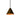 warm brown painted pendant light with black cord on a white background