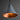 swedish midcentury tratten Pendant light with silver painted cone-shaped shade and copper interior on a dark background