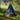 Conical outdoor tratten pendant light with dark steel grey outer shade and copper inner lining, hanging against a blurred natural background.