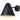 Black wall-mounted lamp with a cone-shaped shade on a white background