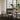 Bistra Dining Armchair Two Enlighten Olive Stained Dining room with large windows, table, and chairs. 