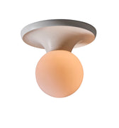 Medium 1960s Flos Achille Castiglioni & Pier Giacomo White Metal & Glass 'Light Ball' Wall or Ceiling Lamp