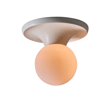 Medium 1960s Flos Achille Castiglioni & Pier Giacomo White Metal & Glass 'Light Ball' Wall or Ceiling Lamp