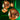 Set of hanging plastic pendant lights with a green background