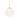 White pendant light with gold fixture on a white background