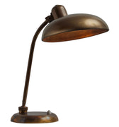 Vintage-style bronze desk lamp on a white background