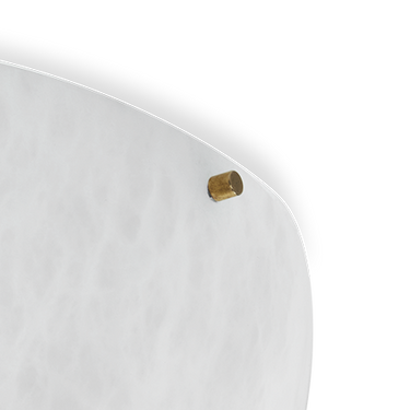 moon alabaster hardware detail sconce