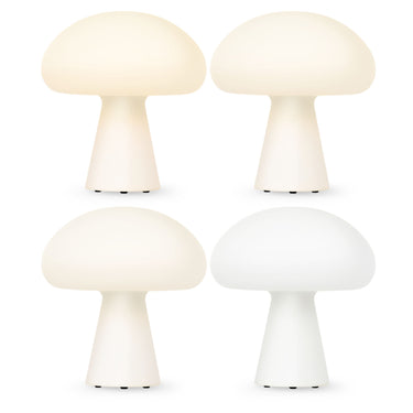 'Obello' Rechargeable Glass Table Lamp Two Enlighten  stages of dimming 