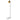 Gold floor lamp with black base on a white background