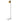 Gold floor lamp with black base on a white background