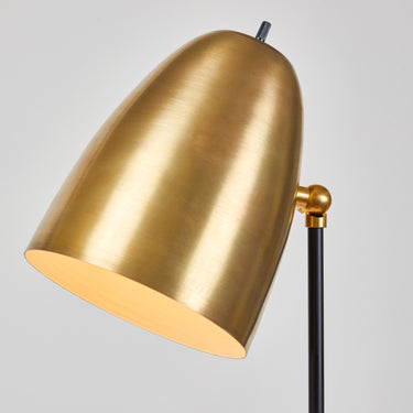 Gold  brass lampshade on a gray background